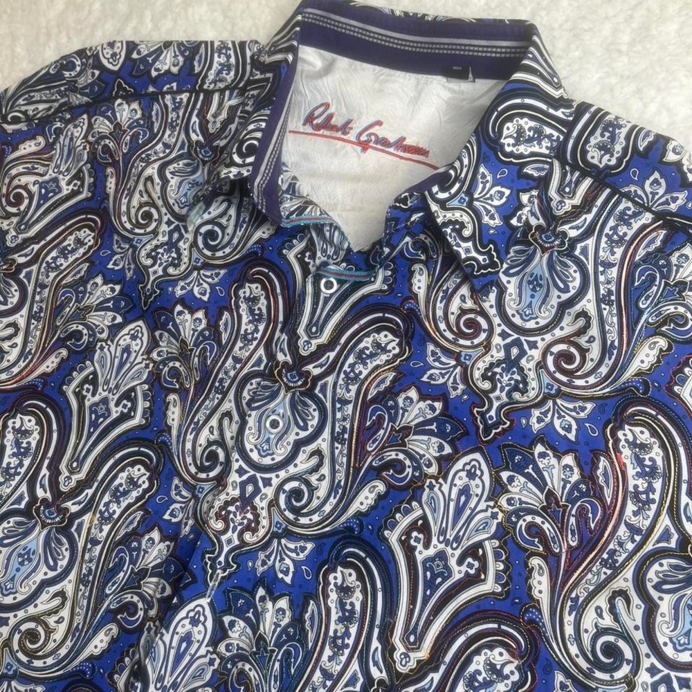 Robert graham pailsey floral aop‎ men's long sleeve button up shirt preppy rave